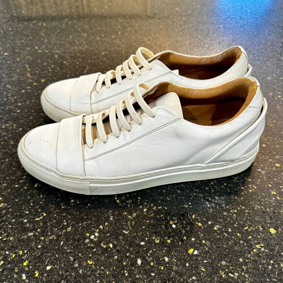 Italeau Leather Sneakers. Size 40/US 9.5 - Picture 3 of 9